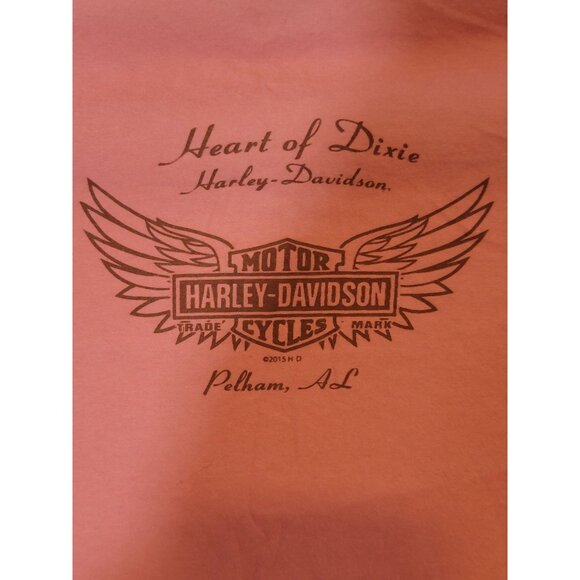 Harley Davidson Cycles Long Sleeve Graphic T-Shirt Women's Size Large Pink - Picture 5 of 7